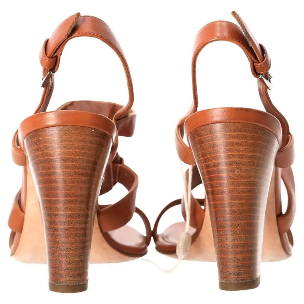 Loro Piana Ankle Strap Sandals in Brown Leather